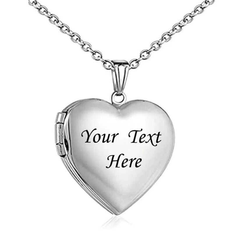Herz-Medaillon mit Bild & Gravur – Geschenk für Mama