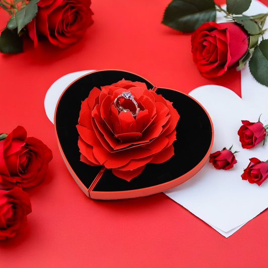 Romantischer Herzgeformter Rosenringhalter