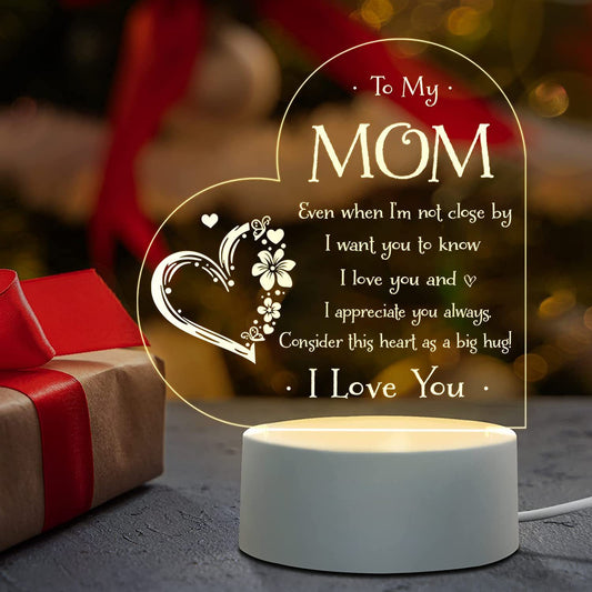 LED Nachtlicht für Mama – Geschenk mit Herz
