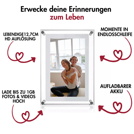 Digitaler Bilderrahmen mit Video – Persönliche Erinnerungen immer bei dir