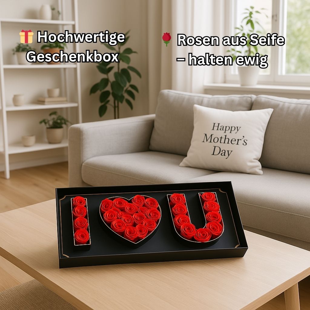 I LOVE YOU – Seifenrosen Geschenkbox