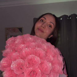 Glitzernde Valentinsblumen